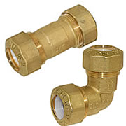 Messing-Verbindung für PE-Rohre