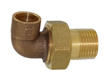 Lötfitting aus Rotguss, Winkelverschraubung AG konisch