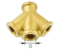 Druckluftkupplung Verteiler 3-fach 