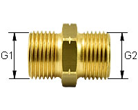 Doppelnippel mit Linksgewinde