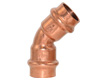 Pressfitting aus Kupfer, Bogen 45° I