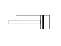 technische Zeichnung Pneumatikzylinder - Rundzylinder
