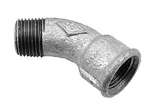 Bogen 45&deg; (Innen -& Au&szlig;engewinde)