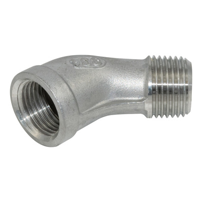 Edelstahl Winkel 45&deg; IG/AG