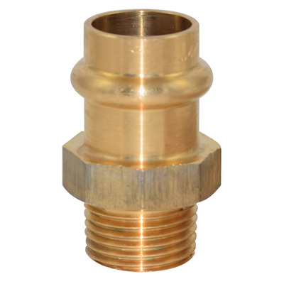 Pressfitting aus Rotguss, &Uuml;bergangsnippel