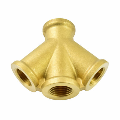Verteiler 3-fach f&uuml;r Druckluftkupplung Typ 26, G3/8, Messing