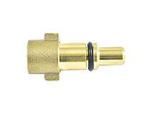 Seitenansicht Bajonettadapter KEW Messing