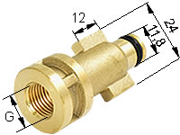 Maße Bajonettadapter WAP Messing Maße