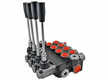 4x doppeltwirkend, Handhebelsteuerblock