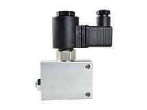 Seitenansicht 2/2-Wege-Sitzventil, Nenngröße 10 (Typ AC)