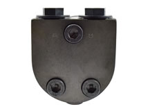 Rückansicht Langsamlaufender Hydraulikmotor (Zahnringmotor) Typ: OMM - seitlich