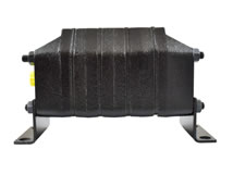 Seitenansicht Zahnradstromteiler 4-fach