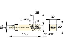 Maße Manometer-Anschluss-Adapter