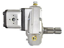 Seitenansicht Getriebepumpe mit Zapfwelle