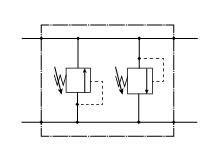 Schaltbild Doppeldruckbegrenzungsventil 