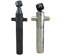 Einfachwirkender Teleskopzylinder (H), mit Stahl-Kugelgelenk