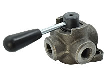 Rückansicht 4/3-Wege-Drehschieber-Umschaltventil