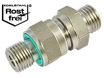 Isometrische Ansicht Edelstahl Einschraub-Rückschlagventil, Typ RHZ