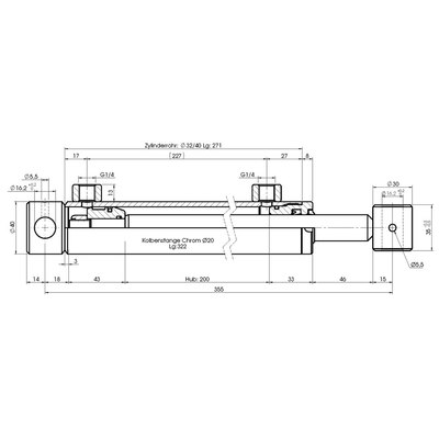 Technische Zeichnung, bema&szlig;t