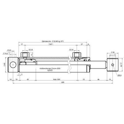 Technische Zeichnung, bema&szlig;t