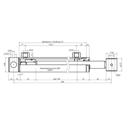 Technische Zeichnung, bema&szlig;t