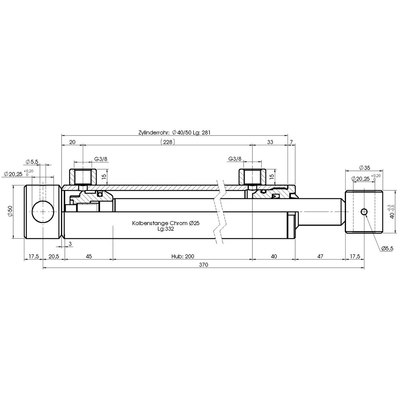 Technische Zeichnung, bema&szlig;t