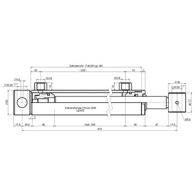 Technische Zeichnung, bema&szlig;t