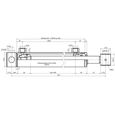 Technische Zeichnung, bema&szlig;t