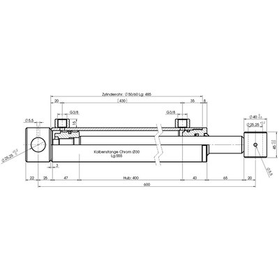Technische Zeichnung, bema&szlig;t