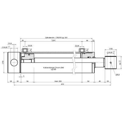 Technische Zeichnung, bema&szlig;t