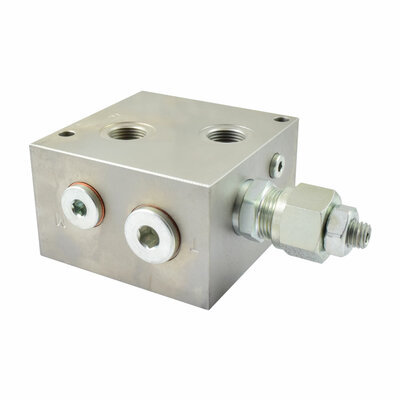 Anschlussplatte mit Druckbegrenzungsventil, Nenngr&ouml;&szlig;e 6