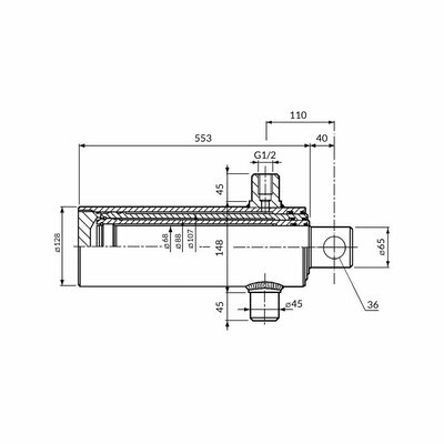 Einfachwirkender Teleskopzylinder