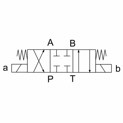 4/3-Wegeventil, direktgesteuert, Nenngr&ouml;&szlig;e 6 (Symbol H), 12V