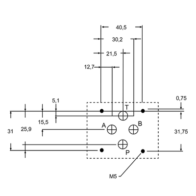 Anschlussplatte, Nenngr&ouml;&szlig;e 6 Schaltplan