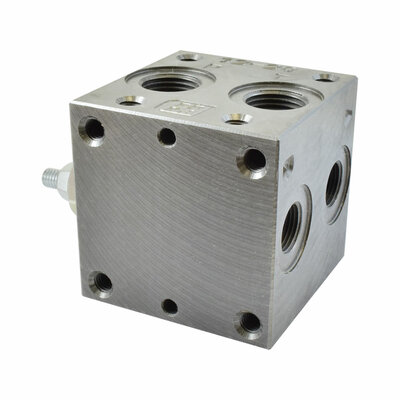 Mehrfachanschlussplatte mit Druckbegrenzungsventil, NG 6, 1 Sektion