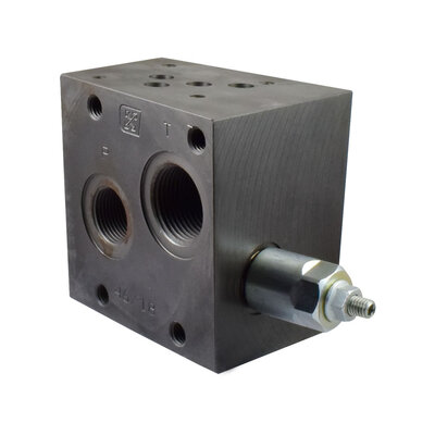 Mehrfachanschlussplatte mit Druckbegrenzungsventil, Nenngr&ouml;&szlig;e 10