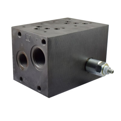 Mehrfachanschlussplatte mit Druckbegrenzungsventil, Nenngr&ouml;&szlig;e 10