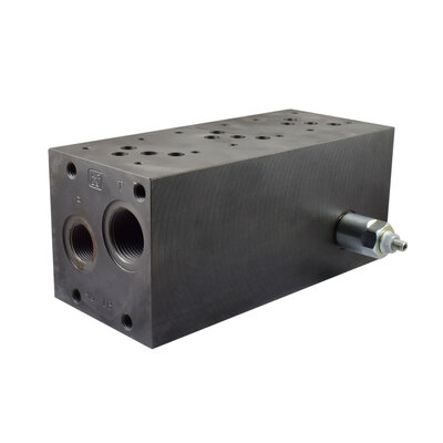 Mehrfachanschlussplatte mit Druckbegrenzungsventil, Nenngr&ouml;&szlig;e 10