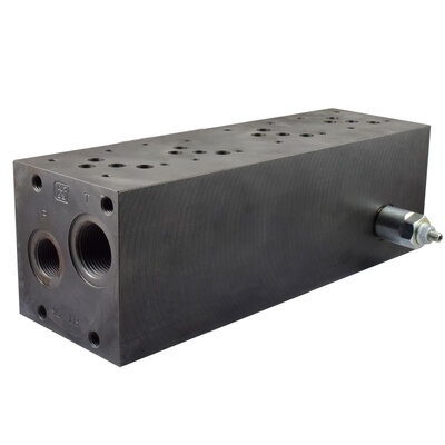 Mehrfachanschlussplatte mit Druckbegrenzungsventil, Nenngr&ouml;&szlig;e 10