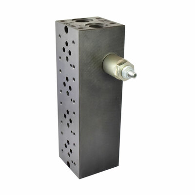 Mehrfachanschlussplatte mit Druckbegrenzungsventil, NG 6, 4 Sektionen