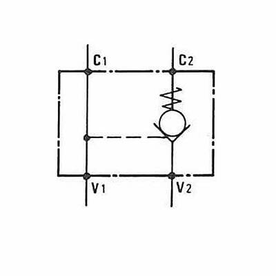 Entsperrbares R&uuml;ckschlagventil  Schaltzeichen