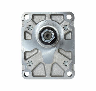 Draufsicht Zahnradpumpe (italienischer Plessey-Flansch)