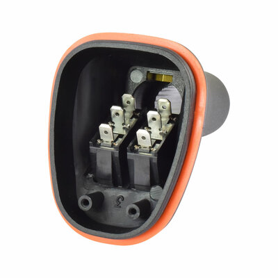 Schaltgriff, 14 mm Bohrung, 1 Wipptaster, HE-ET133S01