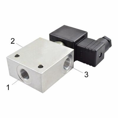 3/2-Wege-Schieberventil, Nenngr&ouml;&szlig;e 4, 24V DC