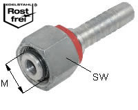  Edelstahl-Schlaucharmatur leichte Reihe Typ DKOL 