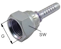  Schlaucharmatur zöllig flachdichtend Typ DKRFF 