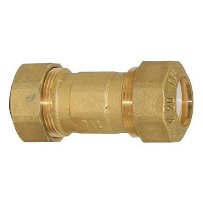 Gerader Verbinder, f&uuml;r Kunststoffrohre 25mm, Messing, MV-G25