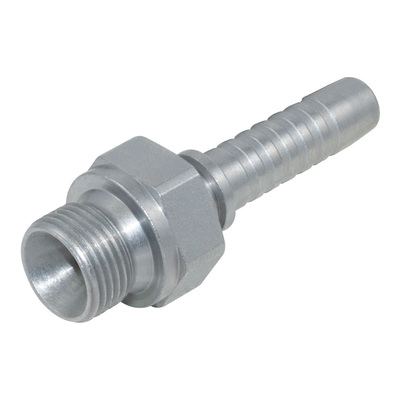 Edelstahl-Schlaucharmatur, z&ouml;llig, BSP60&deg;, Typ AGR, Dichtkegel 60&deg;, HD-AGR10-VA