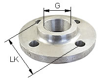 Gewindeflansch DIN 2566 PN10/16 