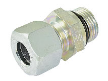 Isometrische Ansicht Gerade Einschraubverschraubung Typ GE mit UNF-Gewinde